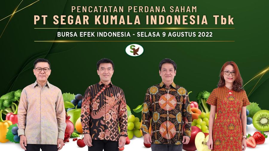 Pecatatan Perdana Saham PT Segar Kumala Indonesia Tbk (BUAH). (Dok. Ist)