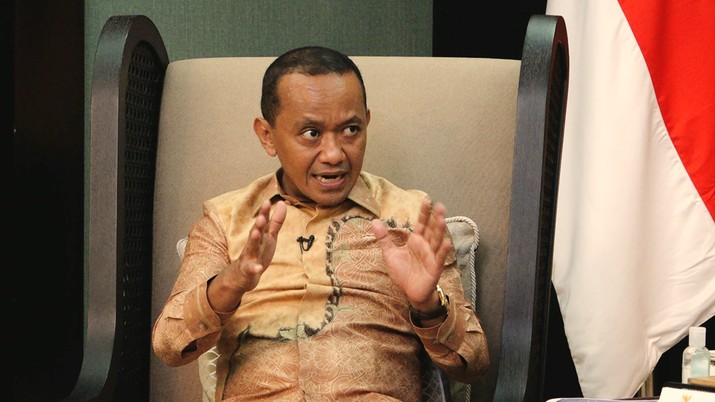 Menteri Investasi/Kepala Badan Koordinasi Penanaman Modal (BKPM) Bahlil Lahadalia. (Dokumentasi CNBC Indonesia TV)