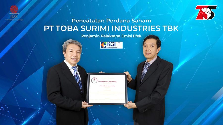 Pencatatan Perdana Saham PT Toba Surimi Industries Tbk (CRAB). (Dok. Ist)