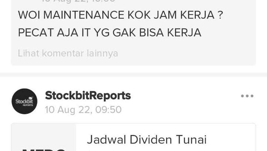 Stockbit error (tangkapan layar)