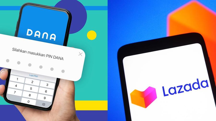 DANA dan Lazada (Dok. Dana & Illustration by Pavlo Gonchar/SOPA Images/LightRocket via Getty Images)