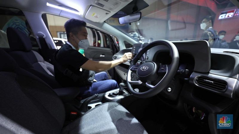 Hyundai Stargazer saat gelaran GIIAS 2022 di Indonesia Convention Exhibition (ICE)- BSD, Tangerang, Banten, Kamis (11/8/2022). (վ/ Tri Susilo)