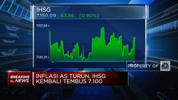 Inflasi AS Turun, IHSG Kembali ke Level 7.100