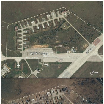 Dari Satelit! Pangkalan Militer Rusia 'Gosong' Akibat Ledakan