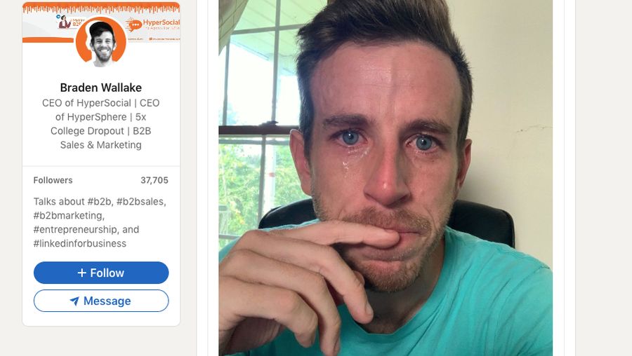 Braden Wallake, CEO of HyperSocial (Tangkapan Layar via linkedin Braden Wallake)