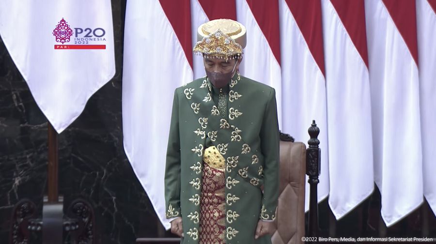 Suasana Sidang Tahunan MPR-RI dan Sidang Bersama DPR RI dan DPD RI Tahun 2022. (Tangkapan Layar via Youtube Sekretariat Presiden)