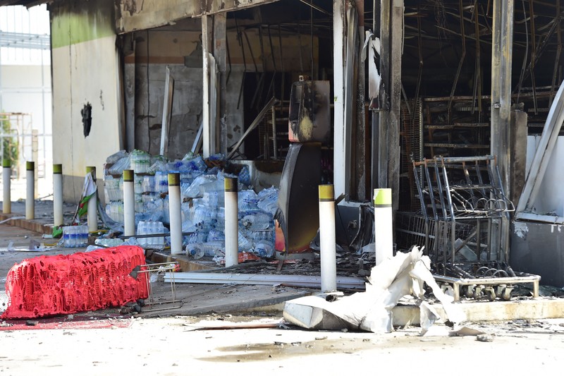 A shop is seen in an aftermath of an explosion which ripped through the southern Thailand province of Yala in what appeared to be multiple coordinated attacks in several locations, in Yala, Thailand August 17, 2022. REUTERS/Surapan Boonthanom