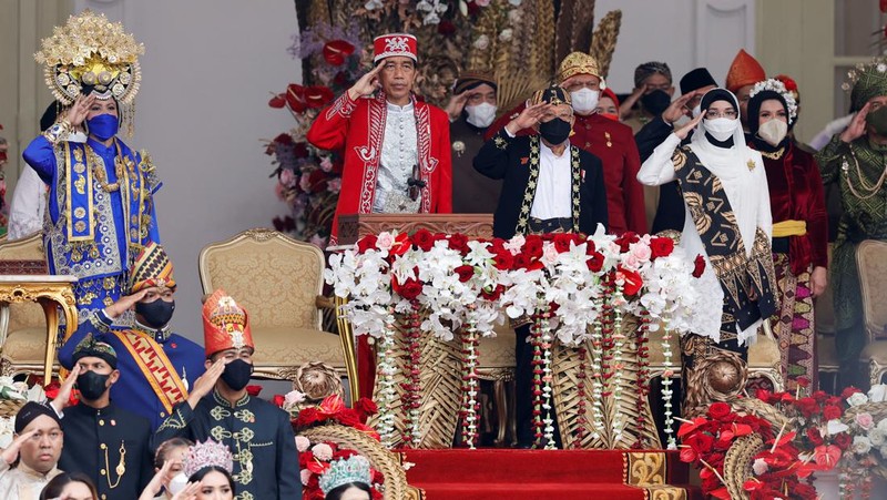 Upacara Peringatan Detik-Detik Proklamasi Tahun 2022 Berlangsung Khidmat dan Lancar. (Laily Rachev - Biro Pers Sekretariat Presiden)