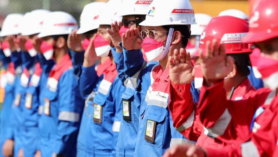 Upacara HUT RI ke-77 Pertamina