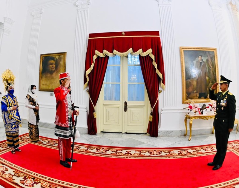 Upacara Peringatan Detik-Detik Proklamasi Tahun 2022 Berlangsung Khidmat dan Lancar. (Laily Rachev - Biro Pers Sekretariat Presiden)