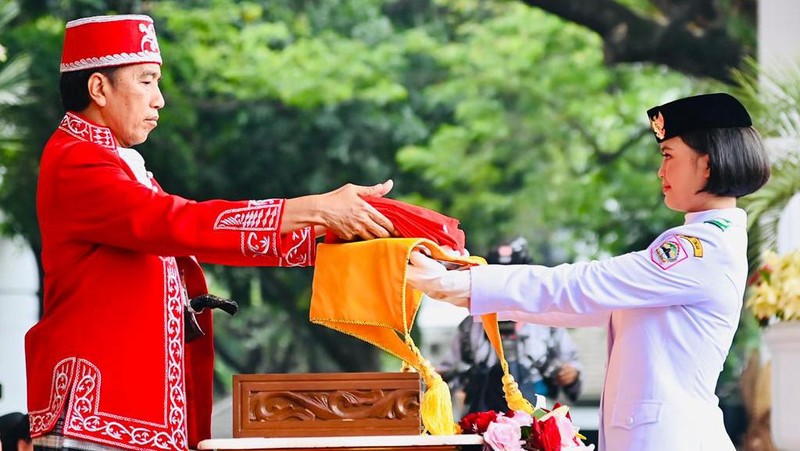 Upacara Peringatan Detik-Detik Proklamasi Tahun 2022 Berlangsung Khidmat dan Lancar. (Laily Rachev - Biro Pers Sekretariat Presiden)