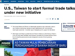 AS Bicarakan Dagang Dengan Taiwan, China Panas