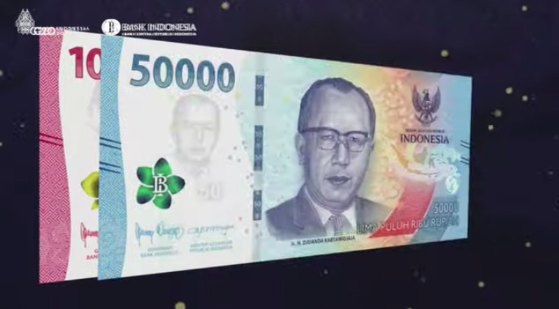 Peluncuran Uang Rupiah Kertas Tahun Emisi 2022, Kamis (18/8/2022). (Tangkapan Layar Youtube BI) Peluncuran Uang Rupiah Kertas Tahun Emisi 2022, Kamis (18/8/2022). (Tangkapan Layar Youtube BI)