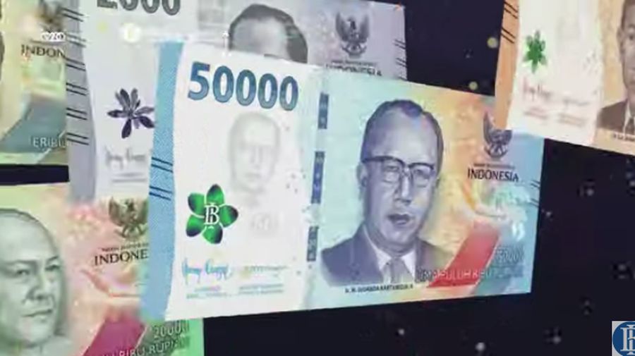 Peluncuran Uang Rupiah Kertas Tahun Emisi 2022, Kamis (18/8/2022). (Tangkapan Layar Youtube BI)