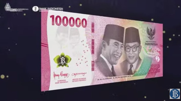 Peluncuran Uang Rupiah Kertas Tahun Emisi 2022, Kamis (18/8/2022). (Tangkapan Layar Youtube BI) Peluncuran Uang Rupiah Kertas Tahun Emisi 2022, Kamis (18/8/2022). (Tangkapan Layar Youtube BI)