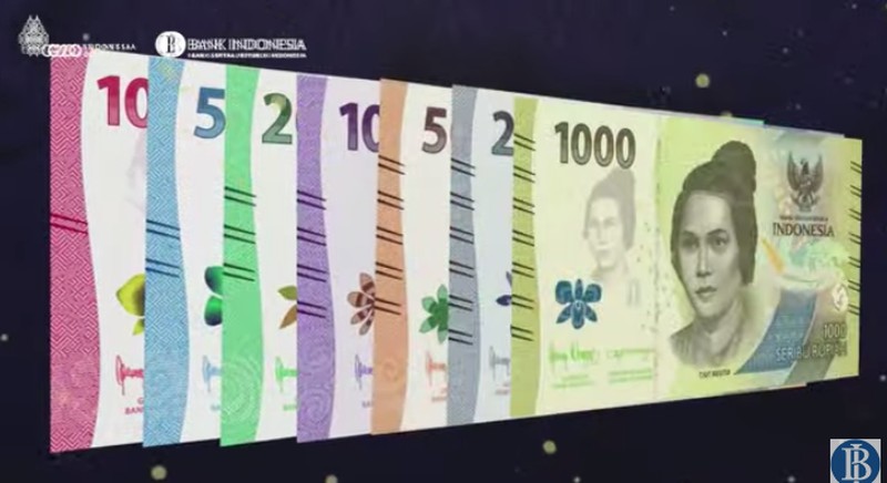 Peluncuran Uang Rupiah Kertas Tahun Emisi 2022, Kamis (18/8/2022). (Tangkapan Layar Youtube BI)