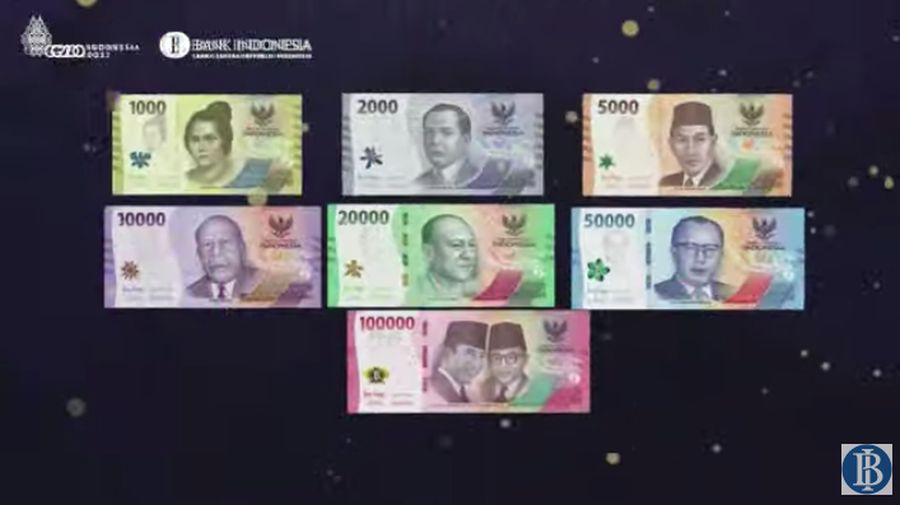 Peluncuran Uang Rupiah Kertas Tahun Emisi 2022, Kamis (18/8/2022). (Tangkapan Layar Youtube BI)