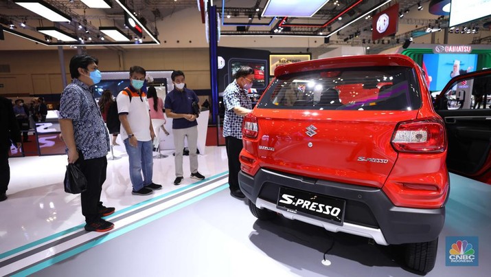 Suzuki S-Presso di GIIAS Suzuki S-Presso di ajang Pameran Gaikindo Indonesia International Auto Show (GIIAS) 2022 di Tangerang, Banten, Kamis (11/8/2022). (CNBC Indonesia/ Tri Susilo)
