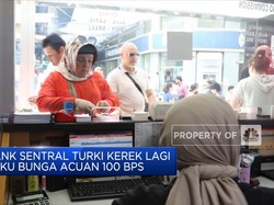 Lagi, Bank Sentral Turki Pangkas Suku Bunga 100 BPS