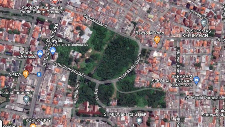 Lahan Kosong di Jakarta (Tangkapan layar via Google Maps)