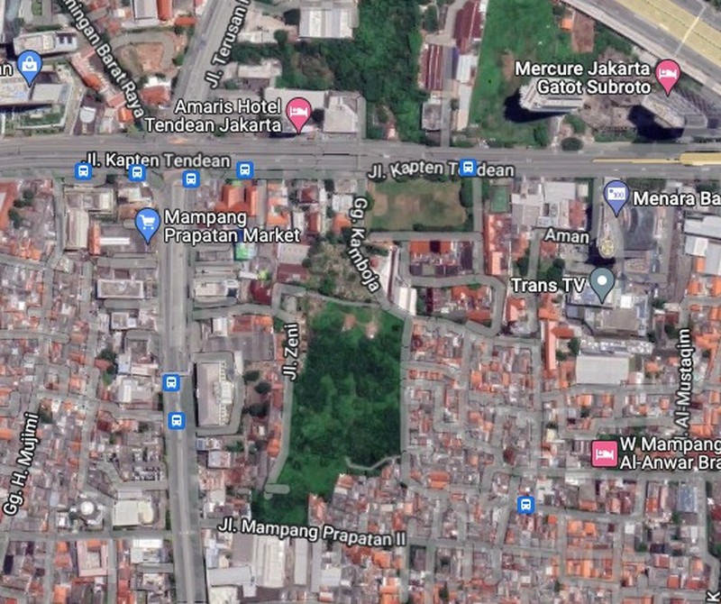 Lahan Kosong di Jakarta (Tangkapan layar via Google Maps)