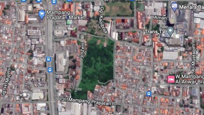 Lahan Kosong di Jakarta (Tangkapan layar via Google Maps)