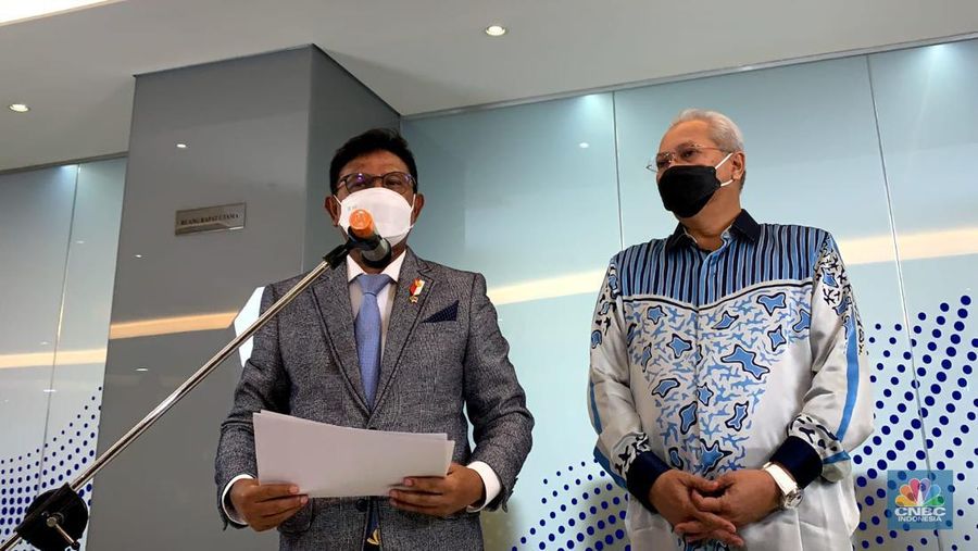 Menteri Komunikasi dan Informatika (Kominfo) Johnny G Plate. (CNBC Indonesia/  Intan Rakhmayanti Dewi)