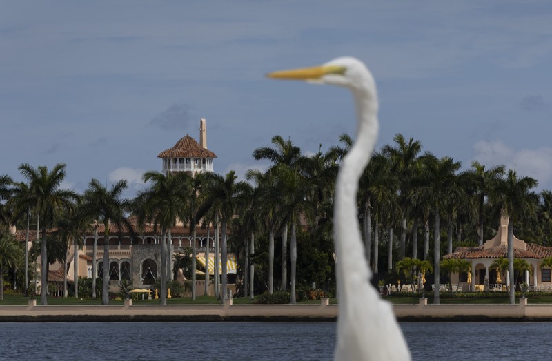 FILE PHOTO: An aerial view of former U.S. President Donald Trump's Mar-a-Lago home after Trump said that FBI agents raided it, in Palm Beach, Florida, U.S. August 15, 2022. REUTERS/Marco Bello/File Photo