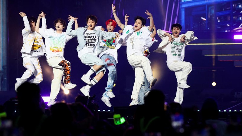 K-pop boy group NCT Dream performs during concert 