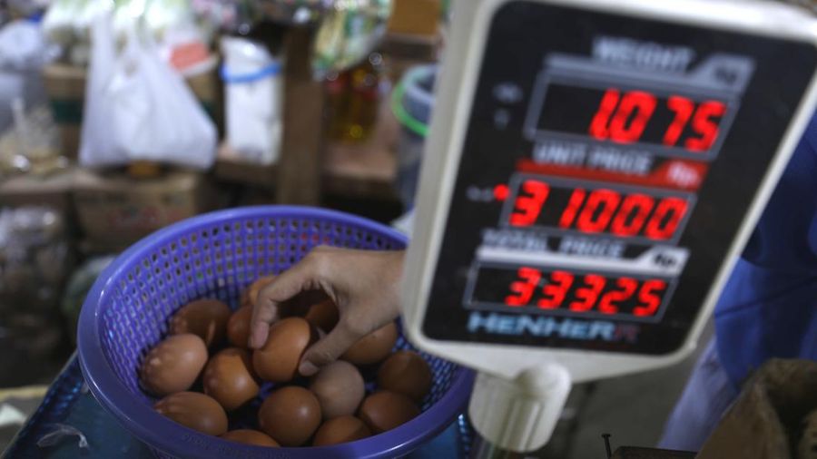 Harga Telur Naik (CNBC Indonesia/Tri Susilo)