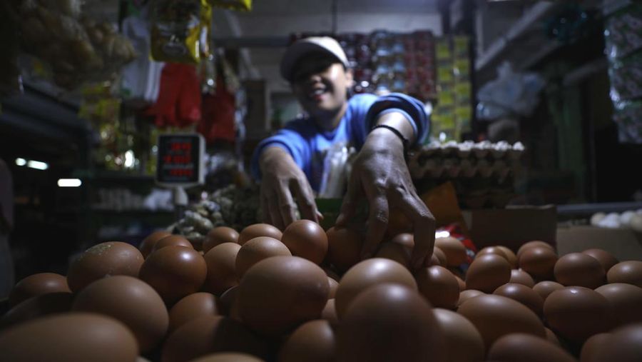 Harga Telur Naik (CNBC Indonesia/Tri Susilo)