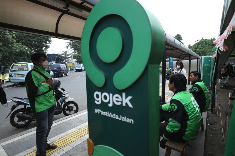 Ilustrasi aturan baru tarif ojek online. (CNBC Indonesia/Tri Susilo)