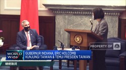 Ikut Jejak Pelosi, Gubernur Indiana Sambangi Taiwan