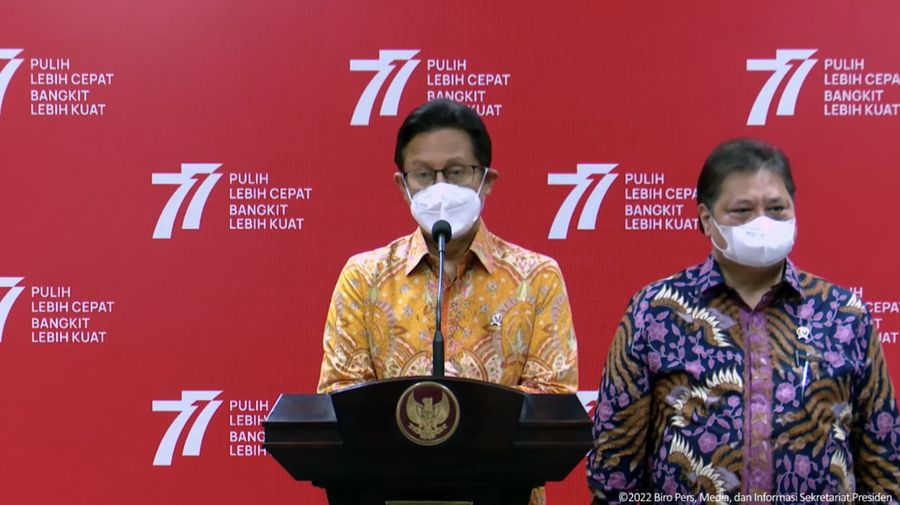 Keterangan Pers Ratas Evaluasi PPKM, Kantor Presiden, 23 Agustus 2022
