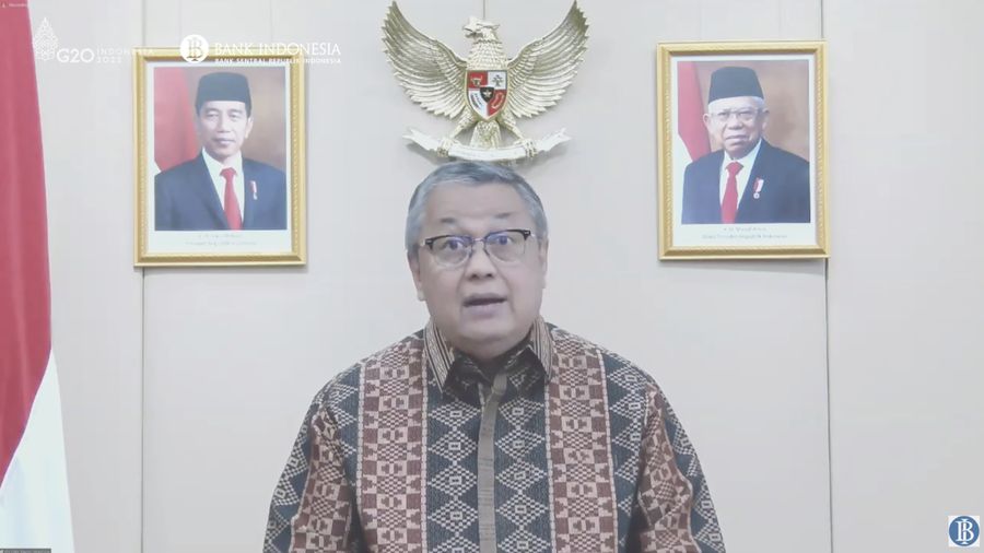 Pengumuman Hasil Rapat Dewan Gubernur Bulanan Bulan Agustus 2022. (Tangkapan Layar Youtube BI)