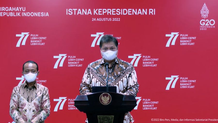 Keterangan Pers Hasil Rapat Terbatas, Kantor Presiden, 24 Agustus 2022. (Tangkapan Layar Youtube)