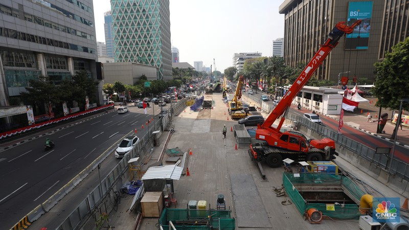 Proyek MRT (CNBC Indonesia/Andrean Kristianto)