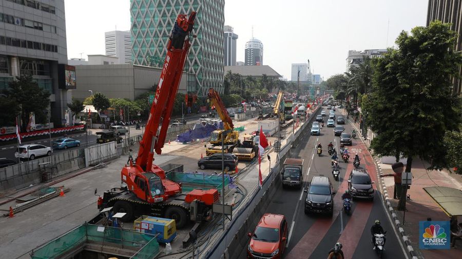 Proyek MRT (CNBC Indonesia/Andrean Kristianto)