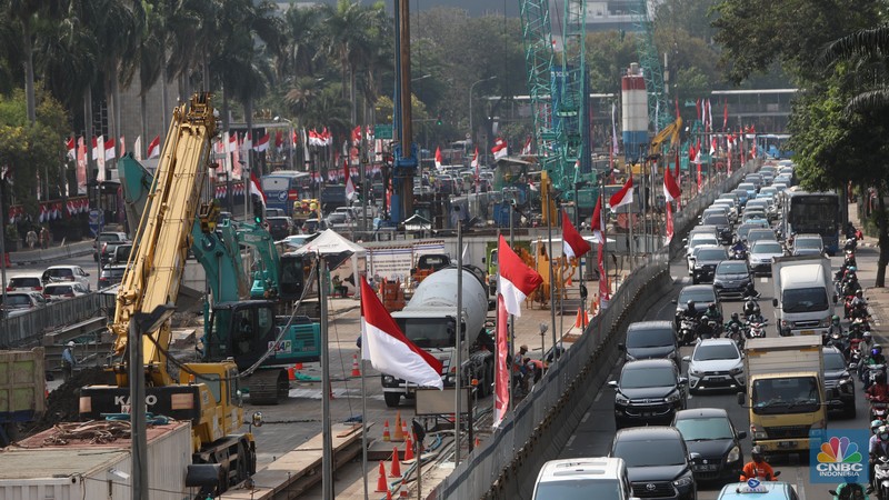 Proyek MRT (CNBC Indonesia/Andrean Kristianto)