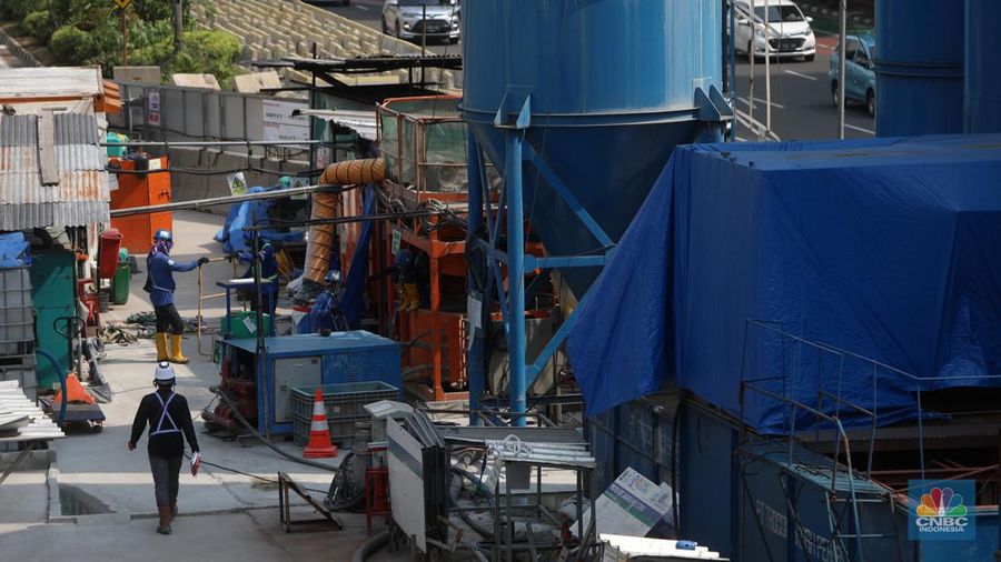Proyek MRT (CNBC Indonesia/Andrean Kristianto)
