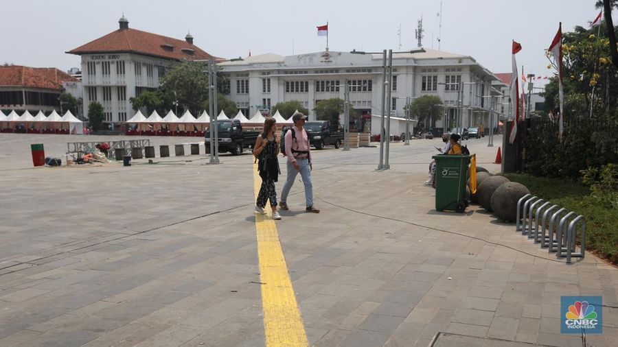 Revitalisasi kawasan Kota Tua Jakarta. (CNBC Indonesia/Andrean Kristianto)