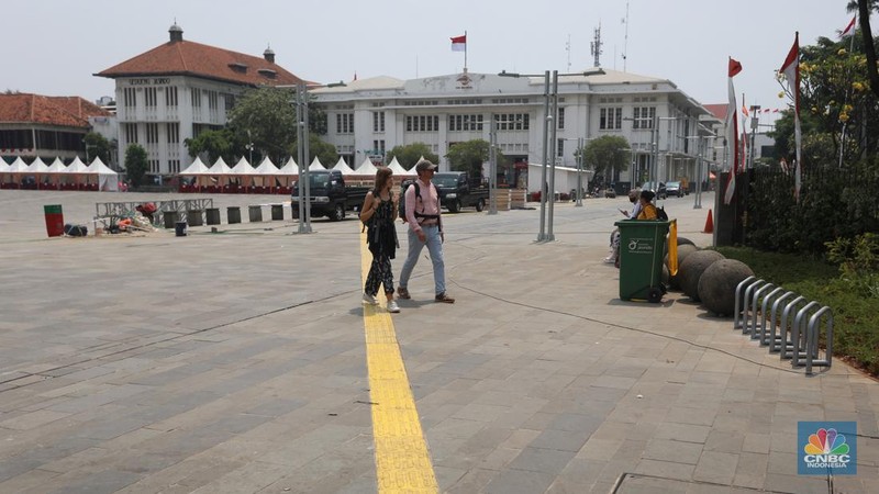 Revitalisasi kawasan Kota Tua Jakarta. (CNBC Indonesia/Andrean Kristianto)