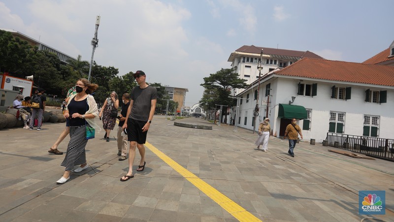 Revitalisasi kawasan Kota Tua Jakarta. (CNBC Indonesia/Andrean Kristianto)