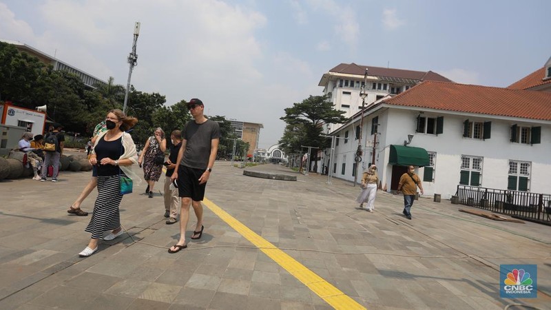 Revitalisasi kawasan Kota Tua Jakarta. (CNBC Indonesia/Andrean Kristianto)
