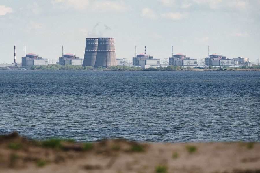 Pembangkit Listrik Tenaga Nuklir Zaporizhzhiadi Ukrina. (AFP/ED JONES)