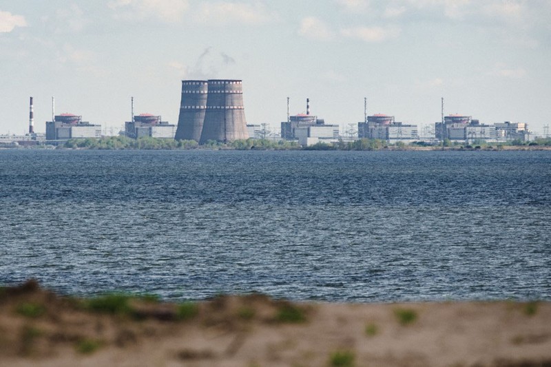 Pembangkit Listrik Tenaga Nuklir Zaporizhzhiadi Ukrina. (AFP/ED JONES)