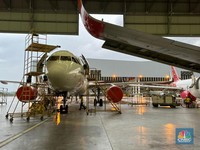 Batam Aero Technic (BAT) sebagai pusat perawatan dan pengerjaan penanganan perbaikan pesawat udara (Maintenance, Repair, Overhaul/ MRO) member of Lion Air Group senantiasa mengembangkan kapabilitas dan kemampuan. (CNBC Indonesia/Wahyu Daniel P)