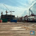 Di Indonesia sudah ada fasilitas produksi anjungan lepas pantai di Batam, Kepulauan Riau. Fasilitas ini dimiliki oleh McDermott. (CNBC Indonesia/Wahyu Daniel P)