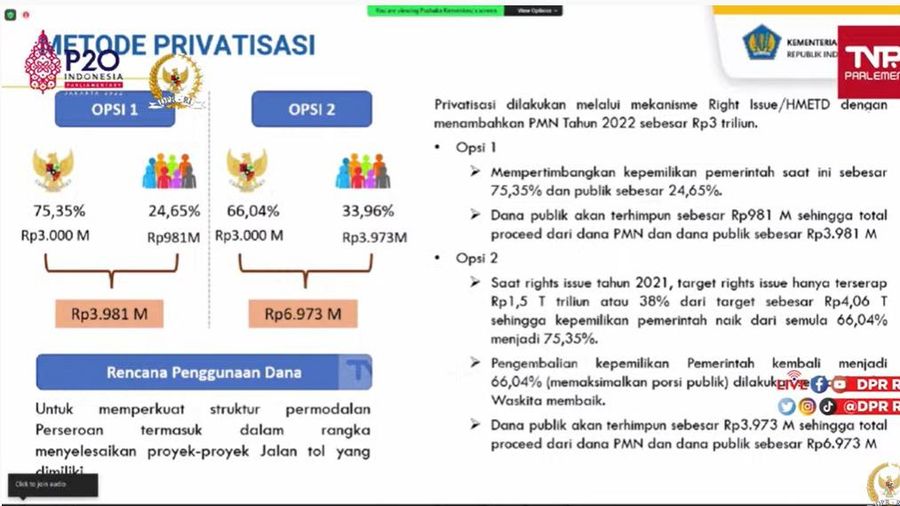 Komisi XI DPR RI raker dengan Menteri Keuangan RI (Tangkapan layar youtube)
