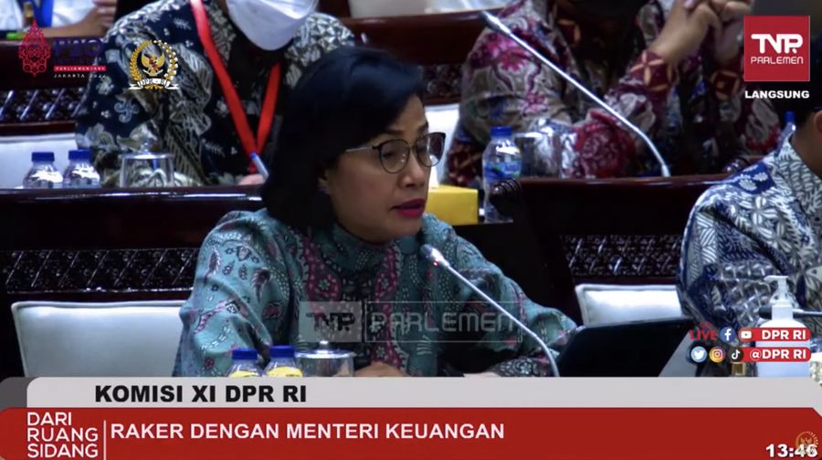 Komisi XI DPR RI raker dengan Menteri Keuangan RI (Tangkapan layar youtube)